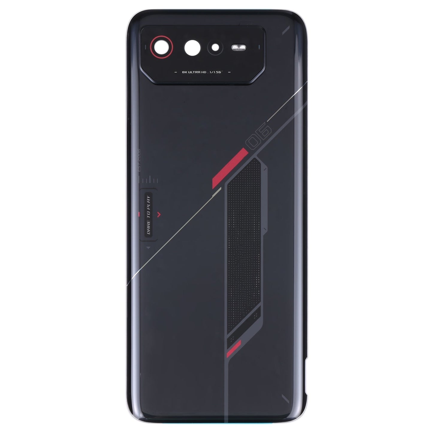 Original Glass Battery Back Cover for Asus ROG Phone 6 AI2201-C AI2201-F(Black)