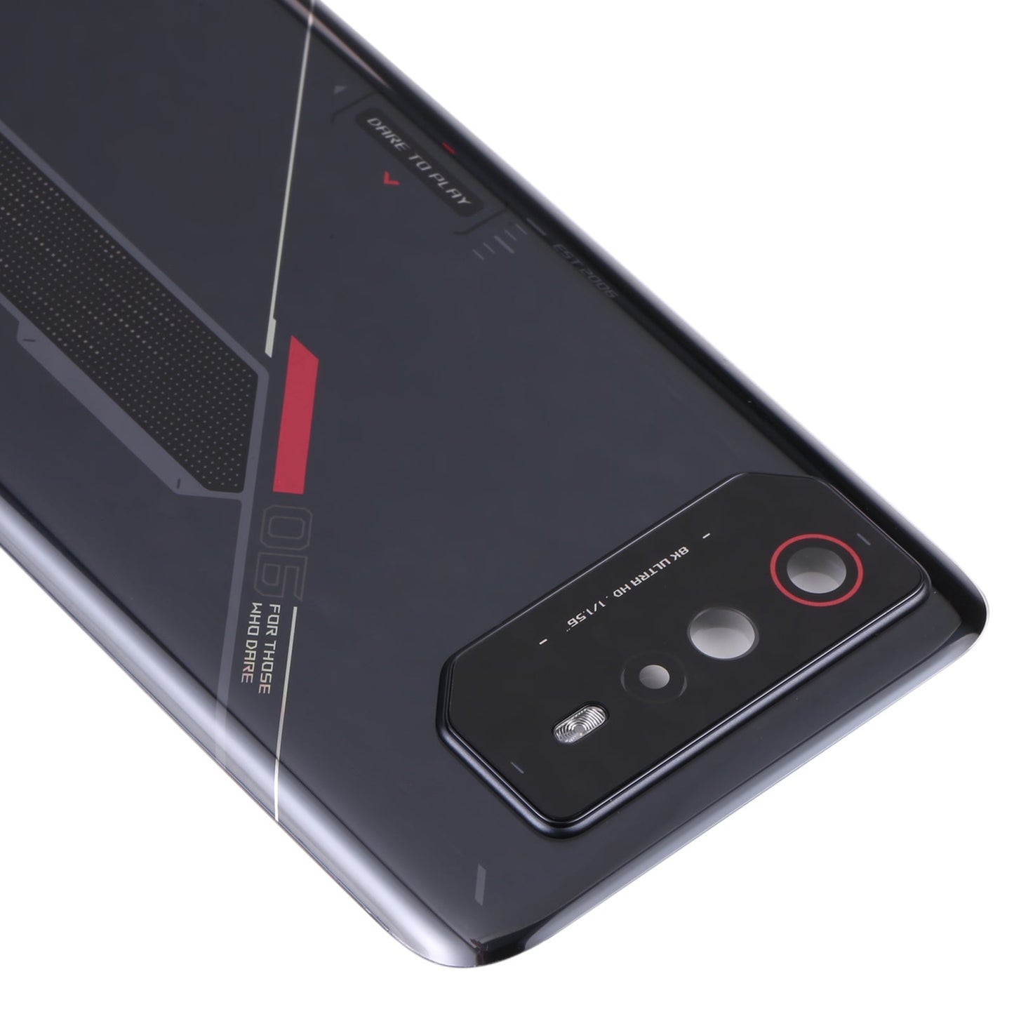 Original Glass Battery Back Cover for Asus ROG Phone 6 AI2201-C AI2201-F(Black)