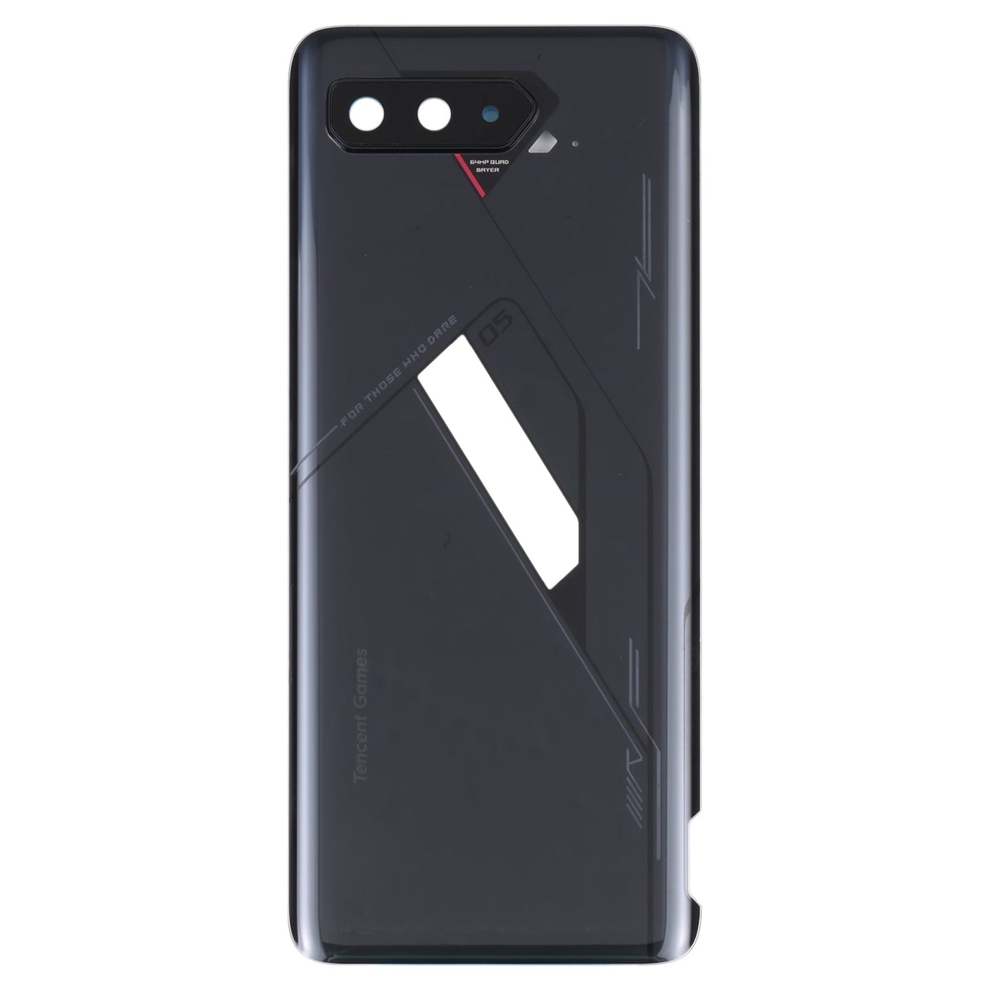 Glass Battery Back Cover for Asus ROG Phone 5s Pro ZS676KS(Black)