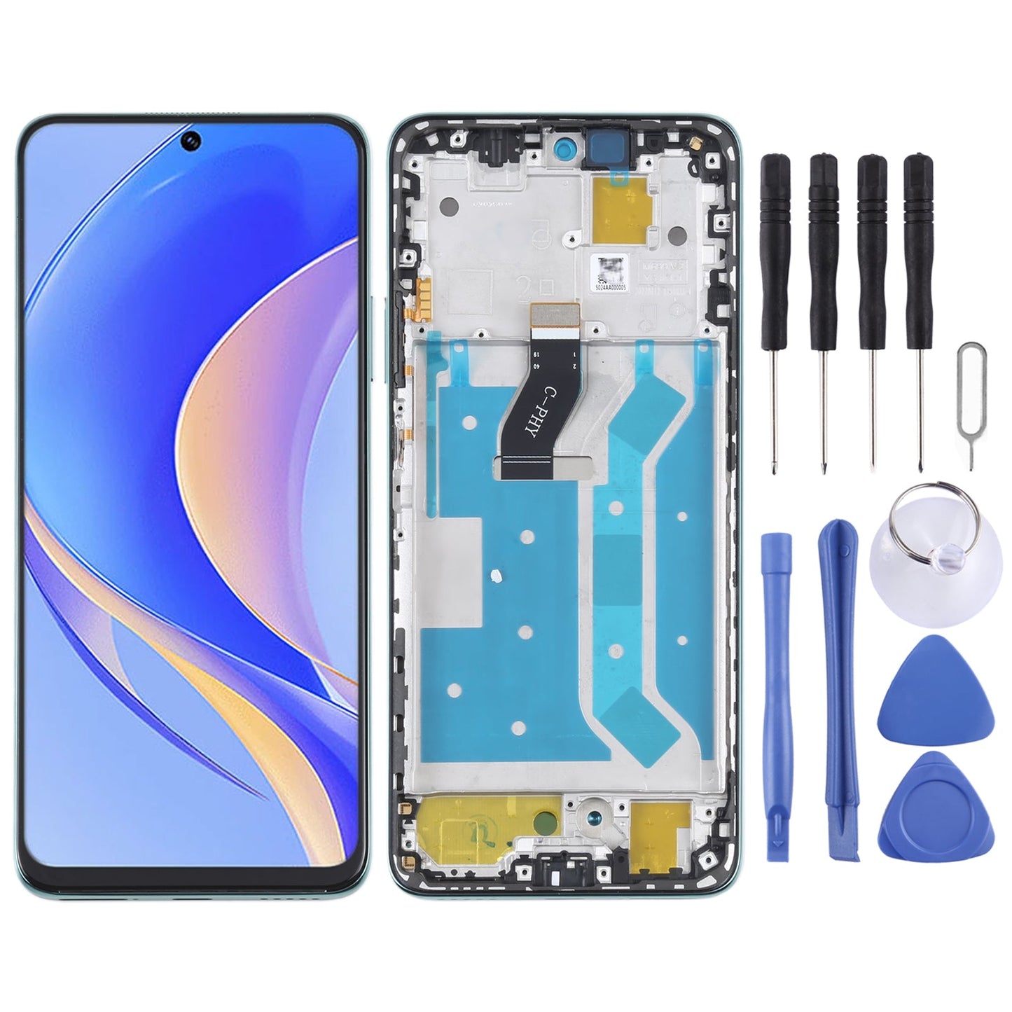 Original LCD Screen For Huawei Nova Y90 / Enjoy 50 Pro Digitizer Full Assembly with Frame(Green)