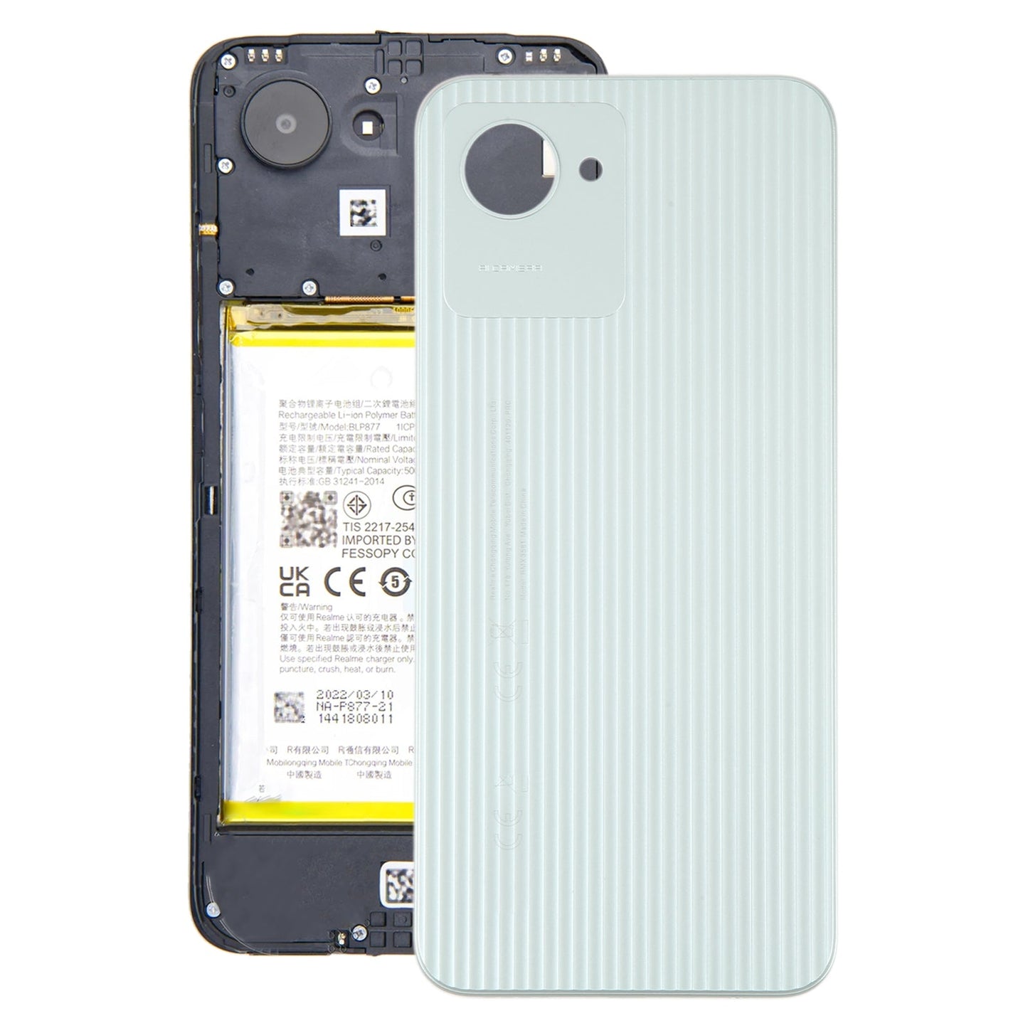 For Realme C30 Original Battery Back Cover(Green)