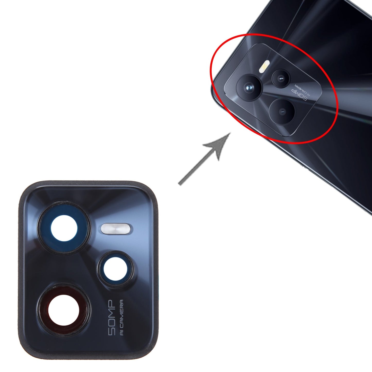 For Realme C35 Original Camera Lens Cover (Black)