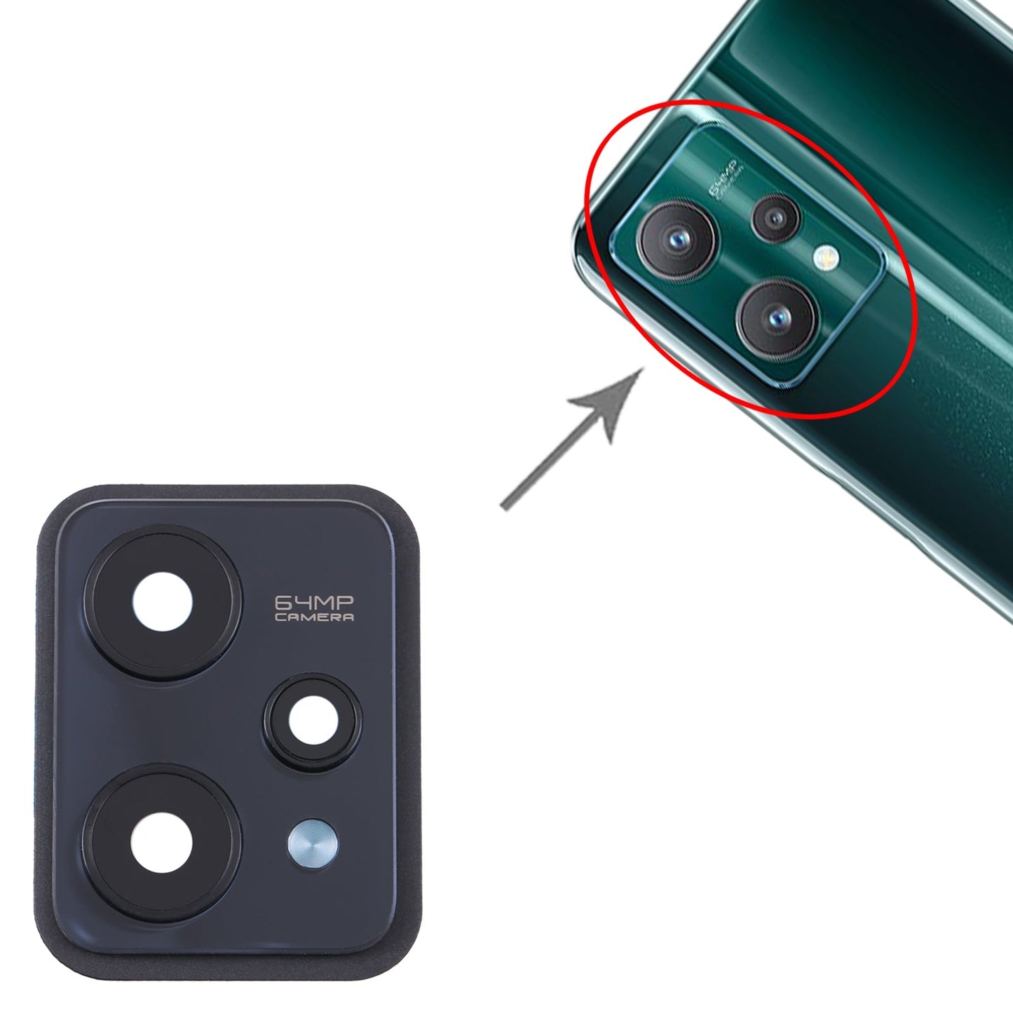 For Realme 9 Pro Original Camera Lens Cover (Black)