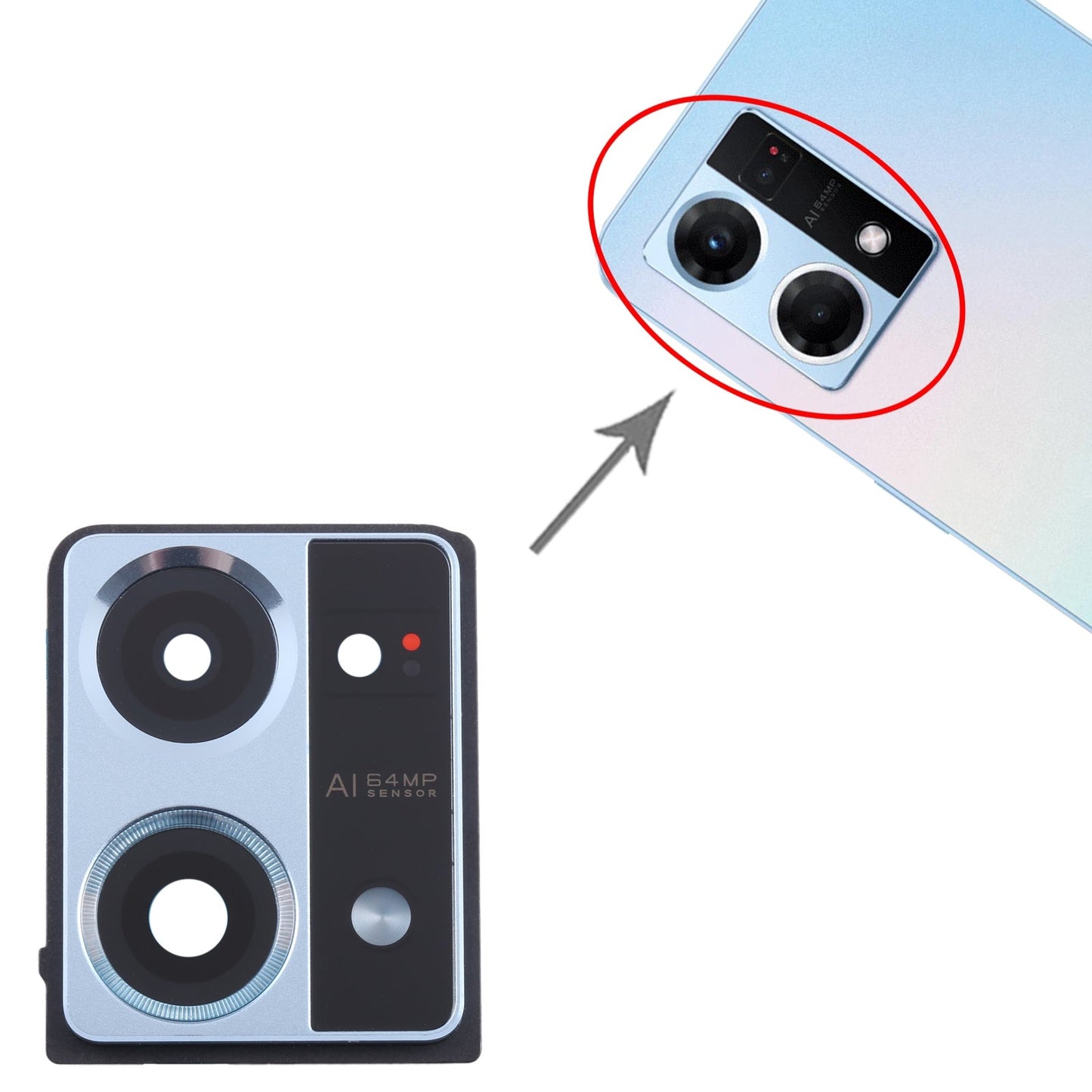 For OPPO Reno7 4G Original Camera Lens Cover (Blue)