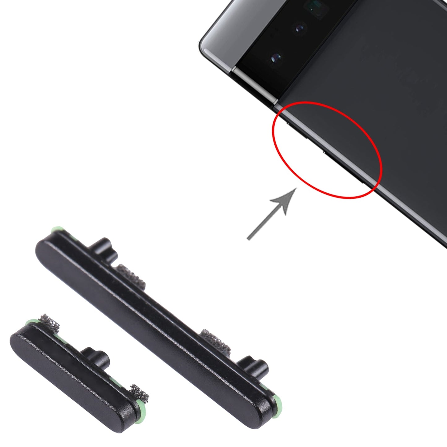 For Google Pixel 6 Pro Original Power Button + Volume Button Control Button (Black)