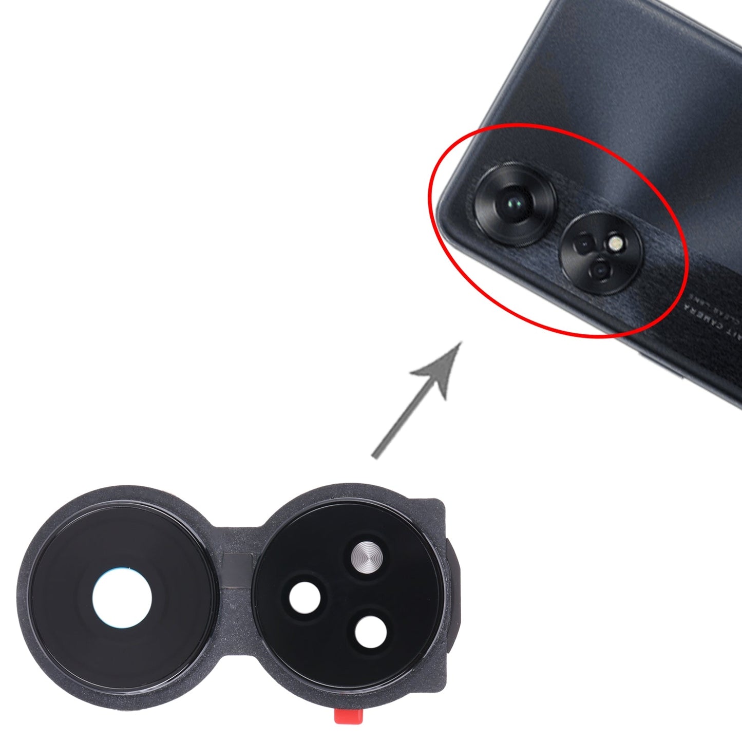 For OPPO Reno8 T 4G Original Camera Lens Cover (Black)