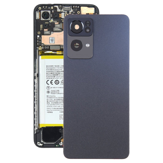 For OPPO Reno7 Pro Original Battery Back Cover with Camera Lens Cover(Black)