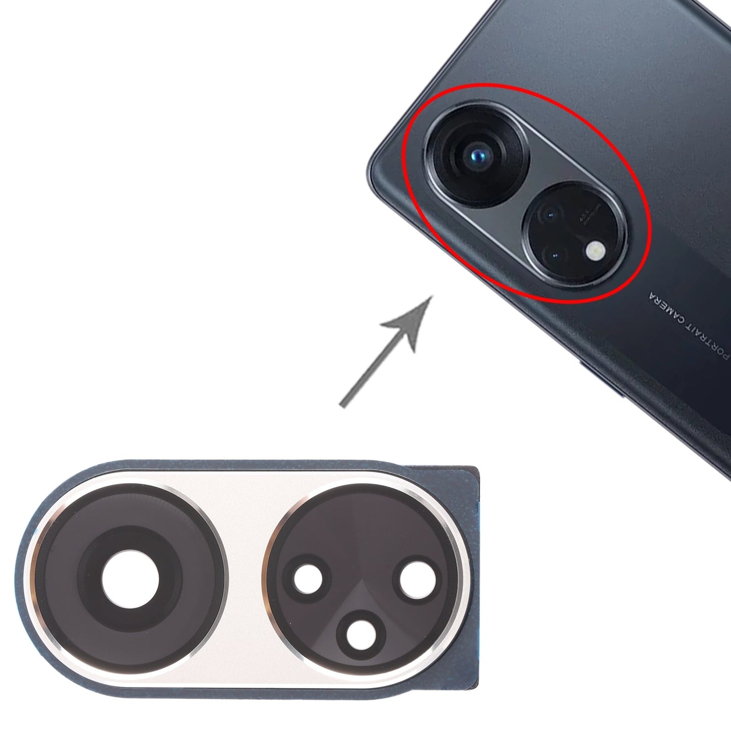 For OPPO Reno8 T 5G Original Camera Lens Cover (Gold)