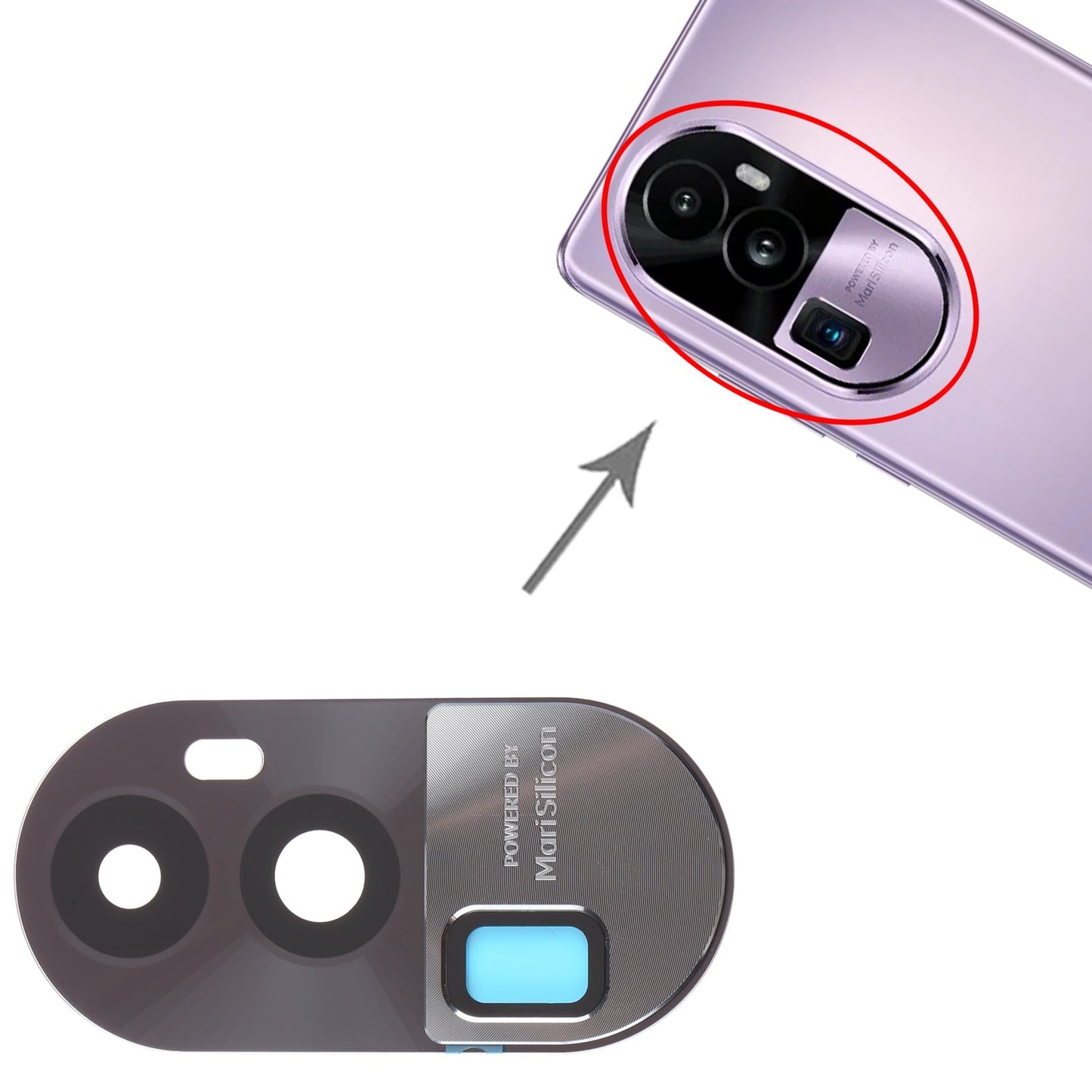 For OPPO Reno10 Pro+ Original Camera Lens Cover (Black)