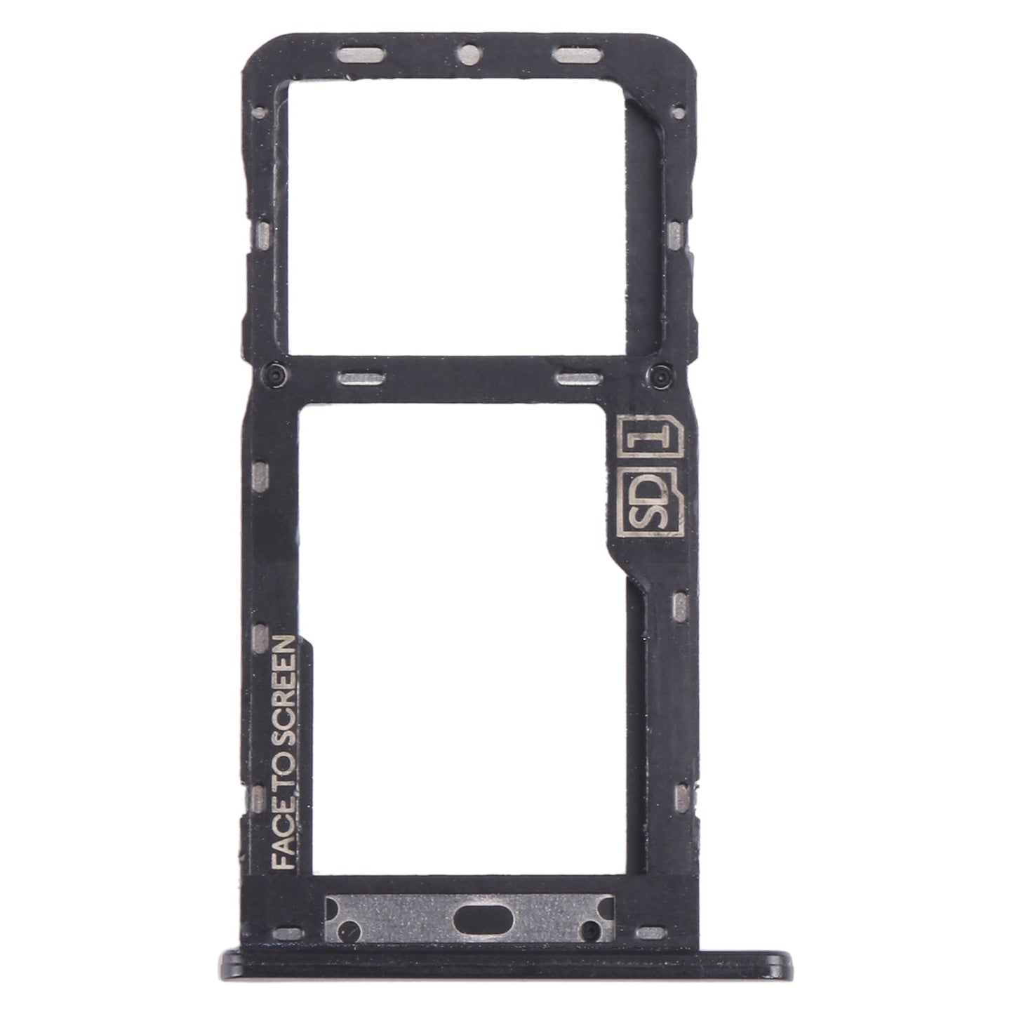 For Motorola Moto G7 Power US Version SIM Card Tray + Micro SD Card Tray (Black)