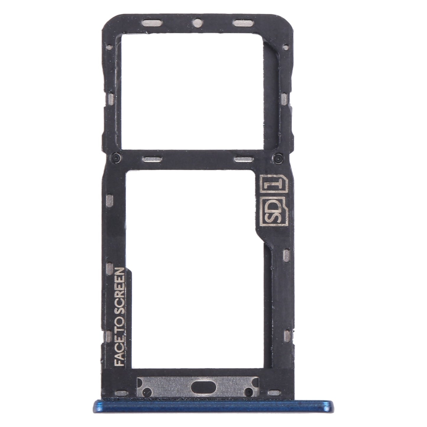 For Motorola Moto G7 Power US Version SIM Card Tray + Micro SD Card Tray (Blue)