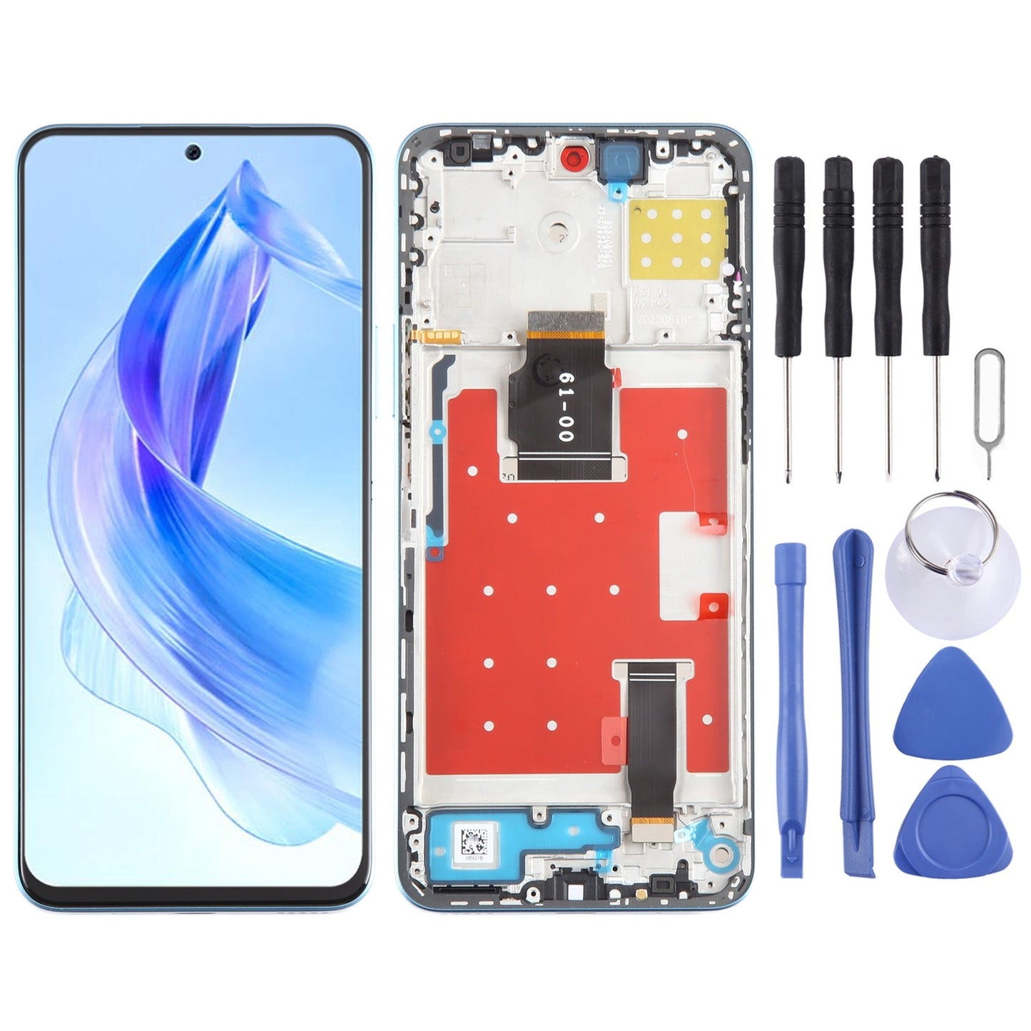 For Honor X50i Original LCD Screen Digitizer Full Assembly with Frame (Blue)