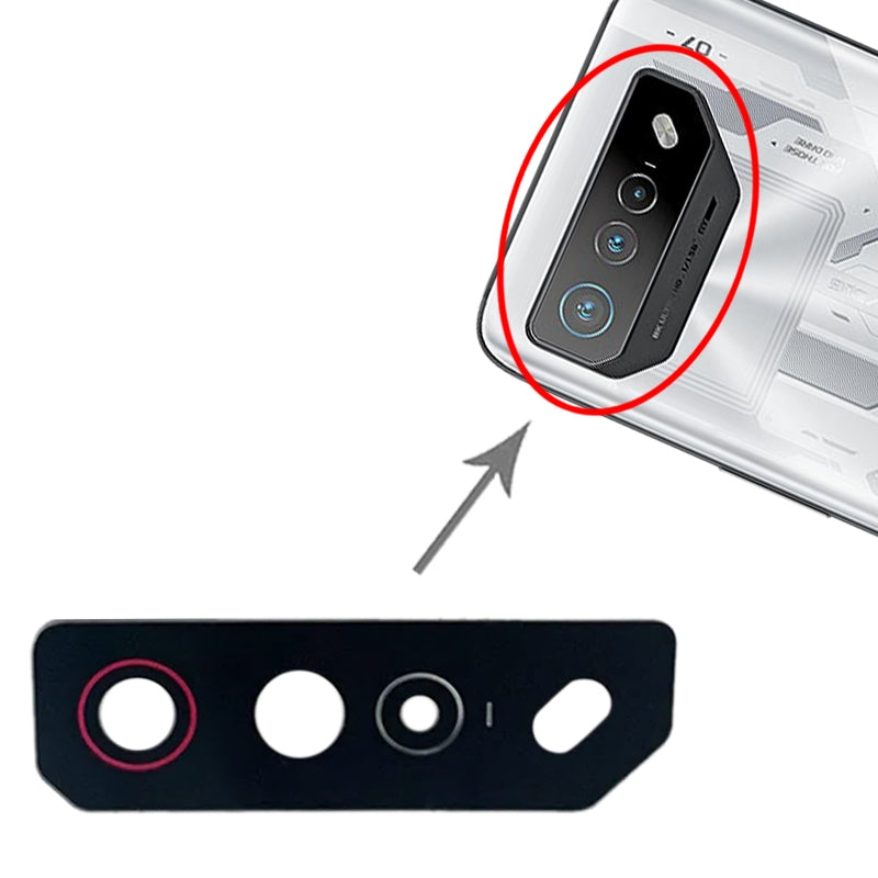 For Asus ROG Phone 7 Back Camera Lens (Red)
