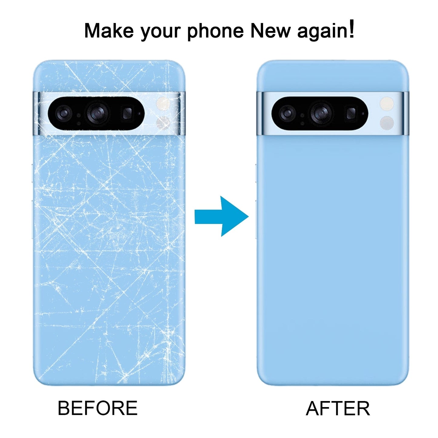 For Google Pixel 8 Pro Original Battery Back Cover (Blue)