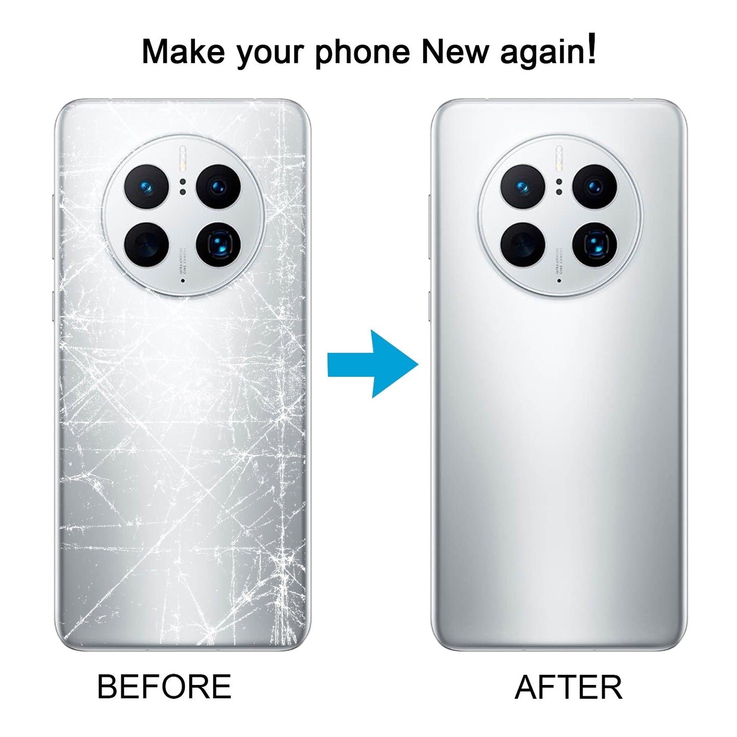 For Huawei Mate 50 Pro Battery Back Cover(Purple)