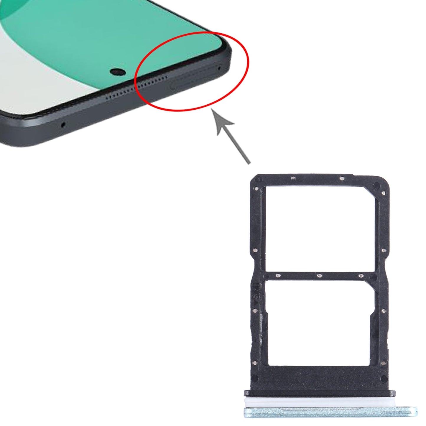 For Huawei Nova 11i SIM + SIM  Card Tray (Green)