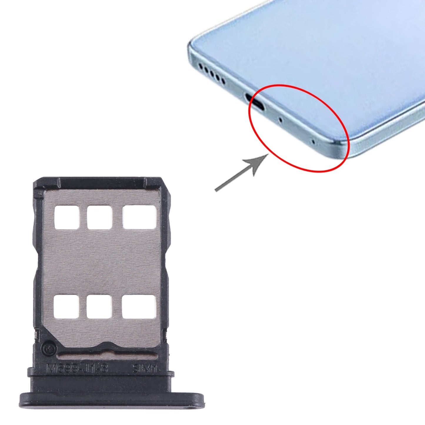 For Huawei Enjoy 50 Pro SIM Card Tray (Black)