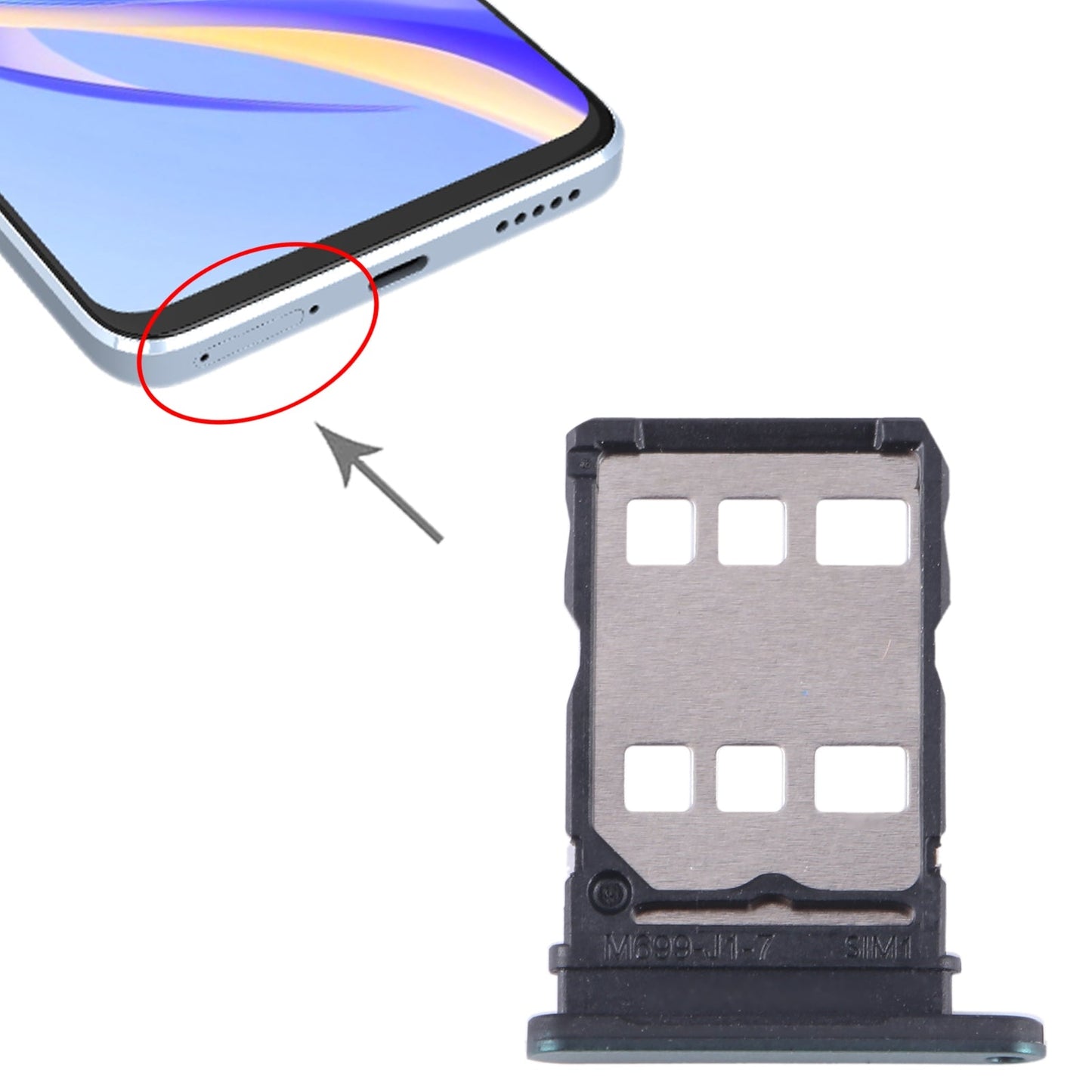 For Huawei nova Y90 SIM Card Tray (Green)