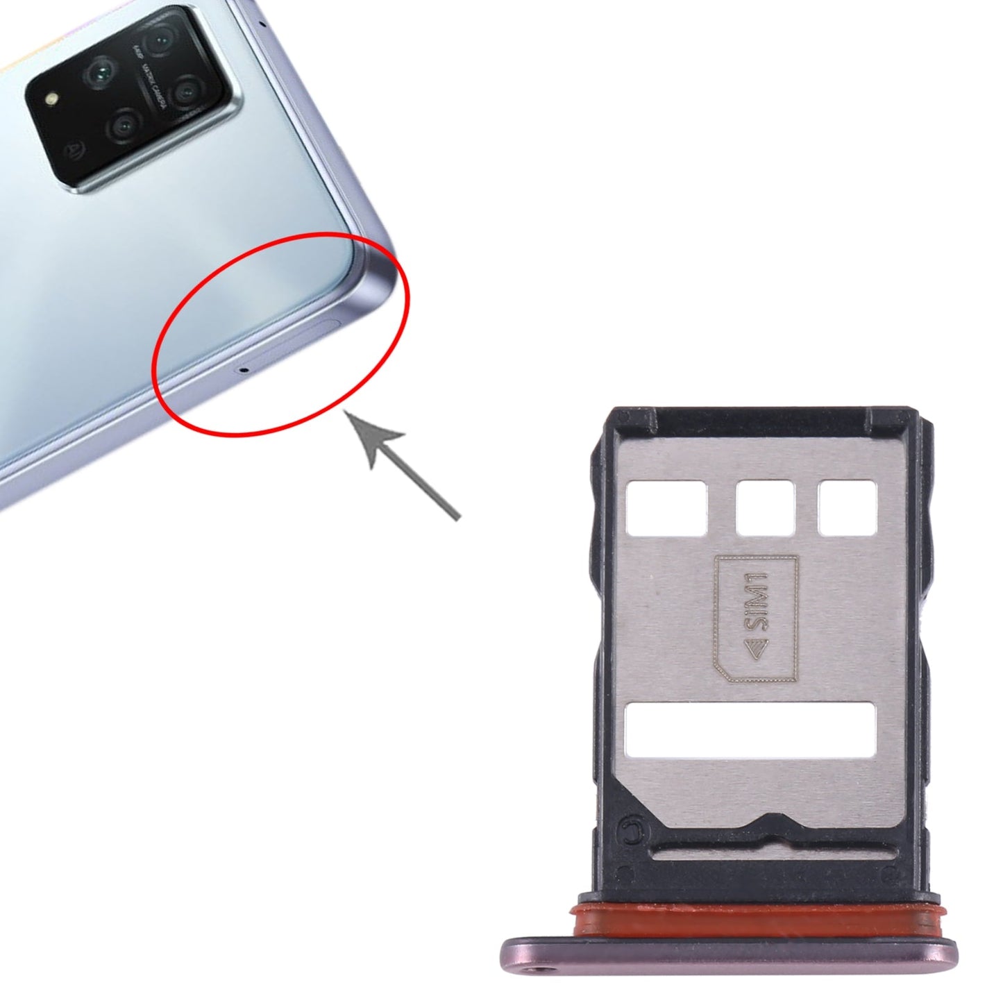 For Honor Play 5T Pro SIM Card Tray (Orange)