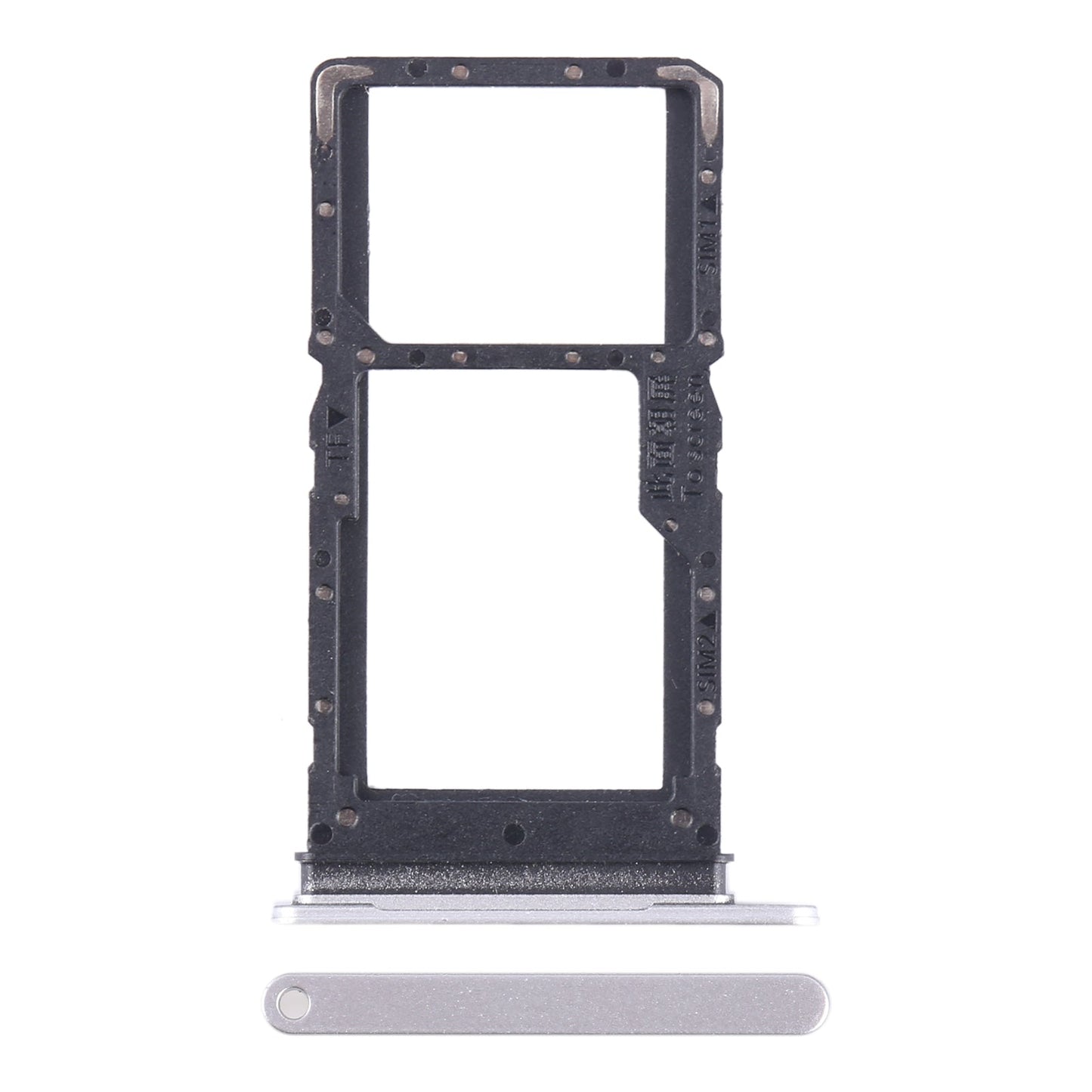 For Honor X5 Plus SIM + SIM / Micro SD Card Tray (Silver)