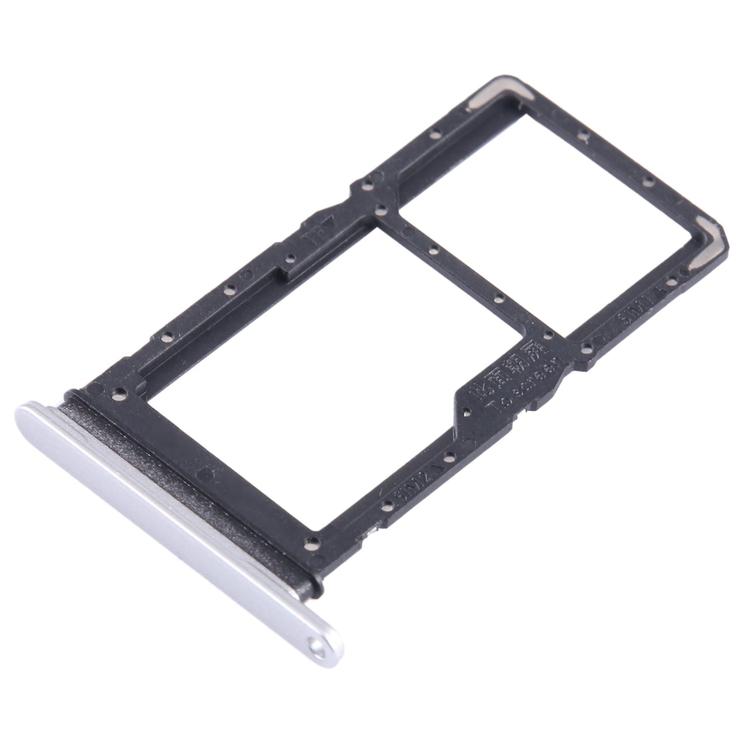 For Honor X5 Plus SIM + SIM / Micro SD Card Tray (Silver)