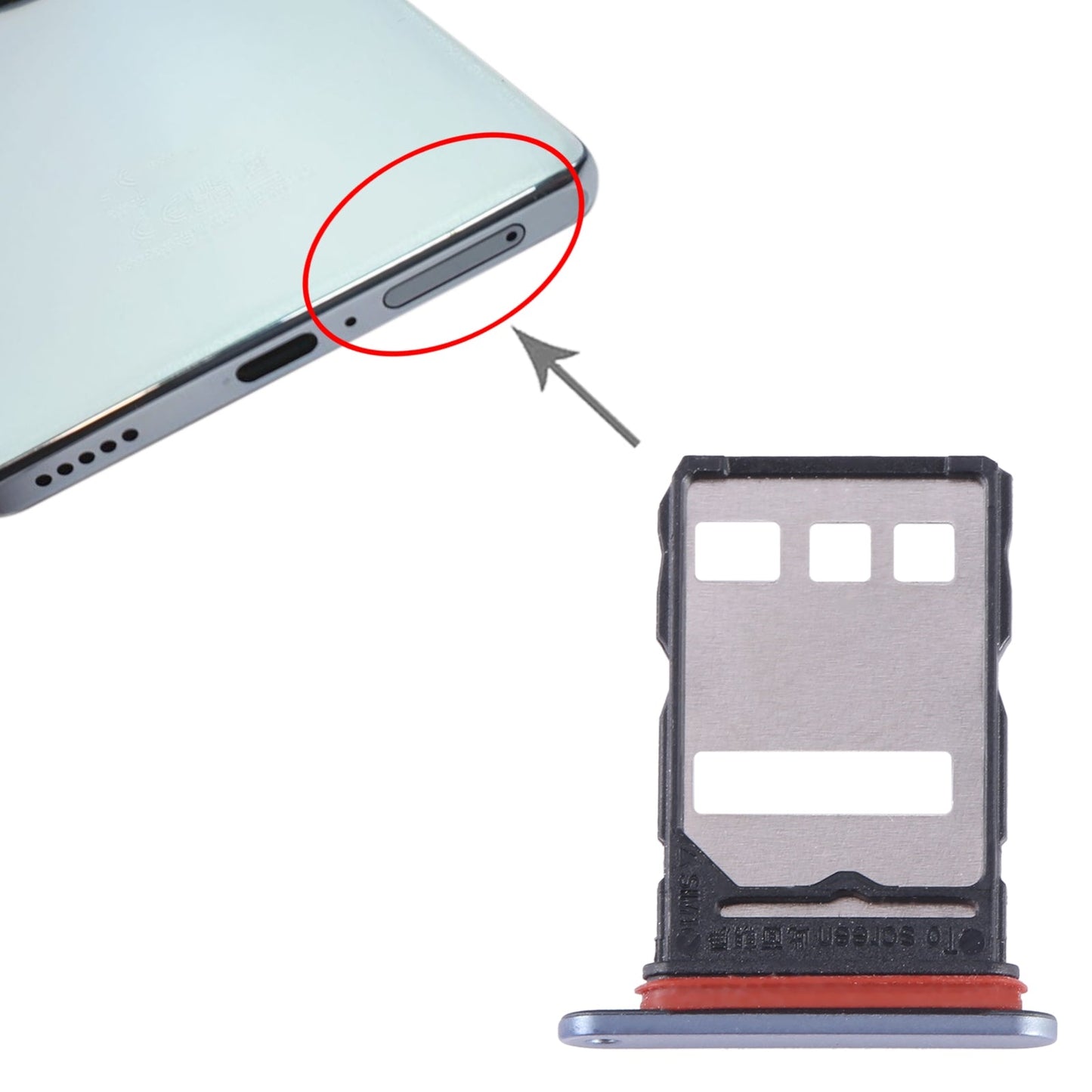For Honor X9a SIM Card Tray (Silver)