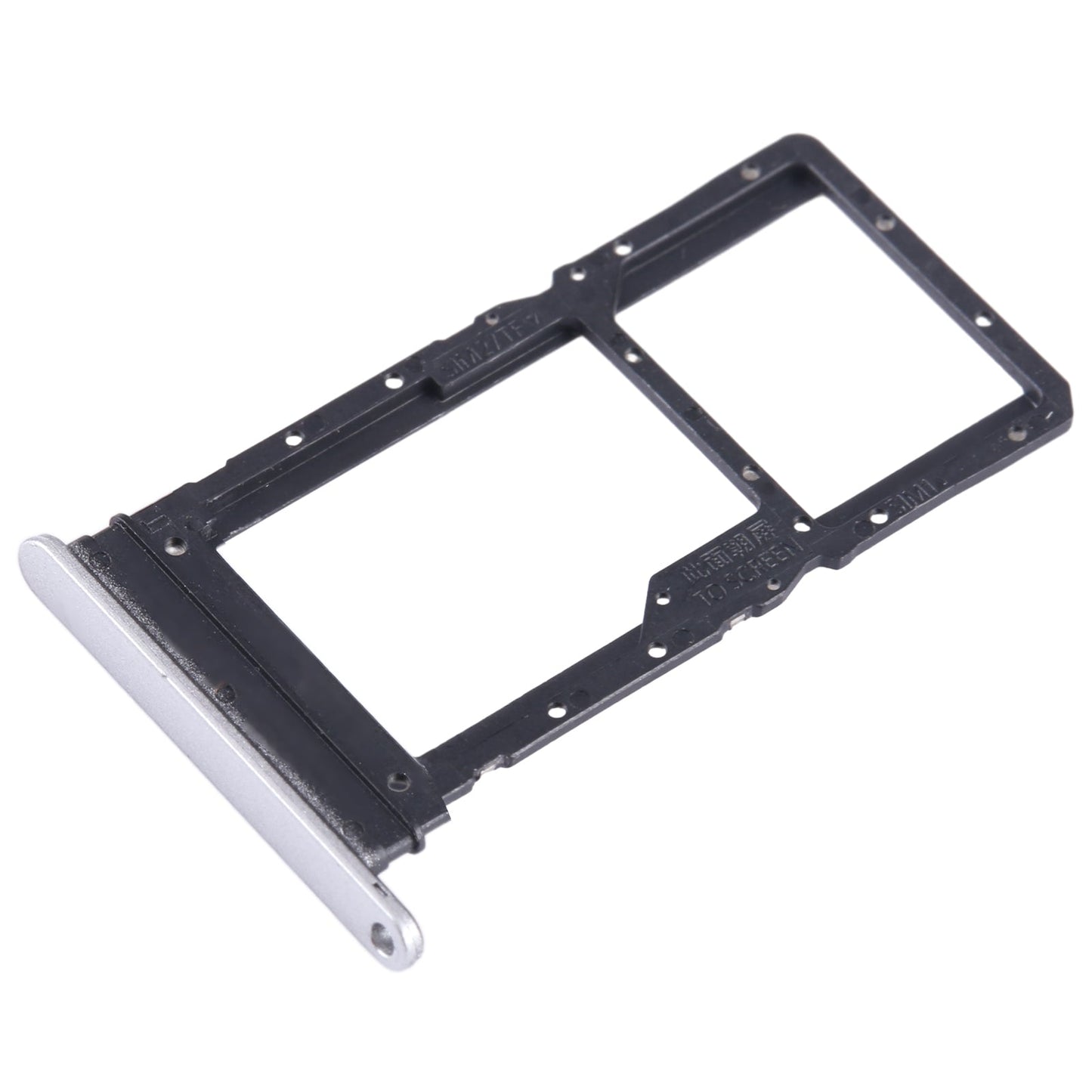 For Honor X7a SIM + SIM / Micro SD Card Tray (Silver)
