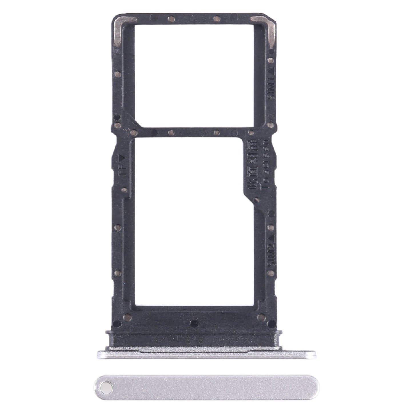For Honor X6 SIM + SIM / Micro SD Card Tray (Silver)