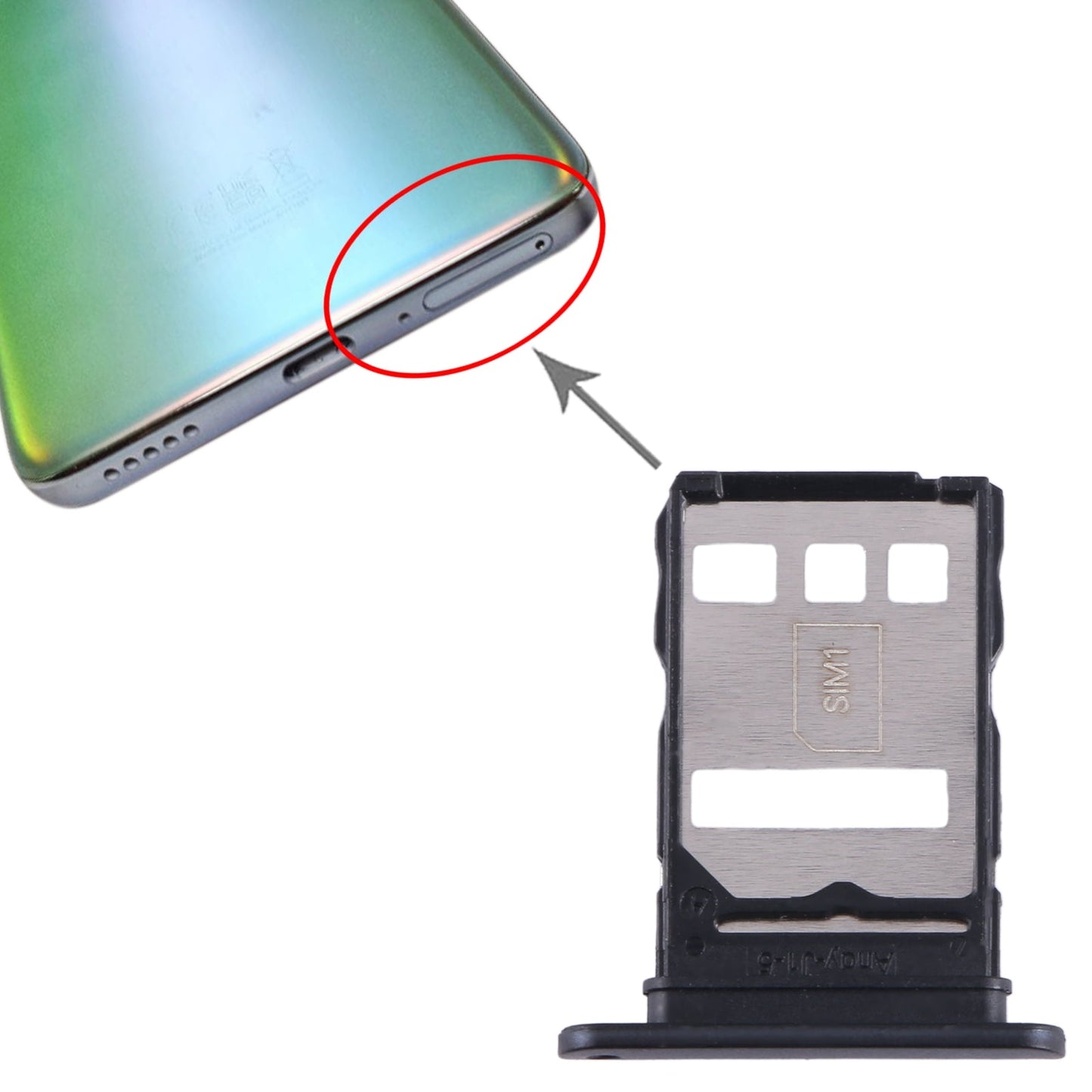 For Honor X9 SIM Card Tray (Black)