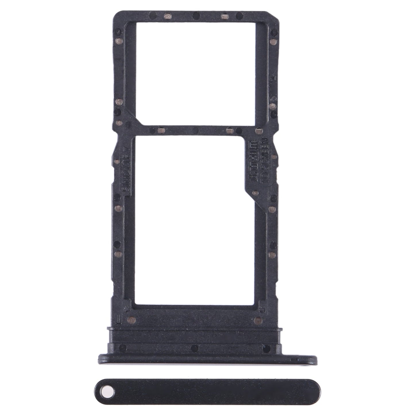 For Honor X7 SIM + SIM / Micro SD Card Tray (Black)