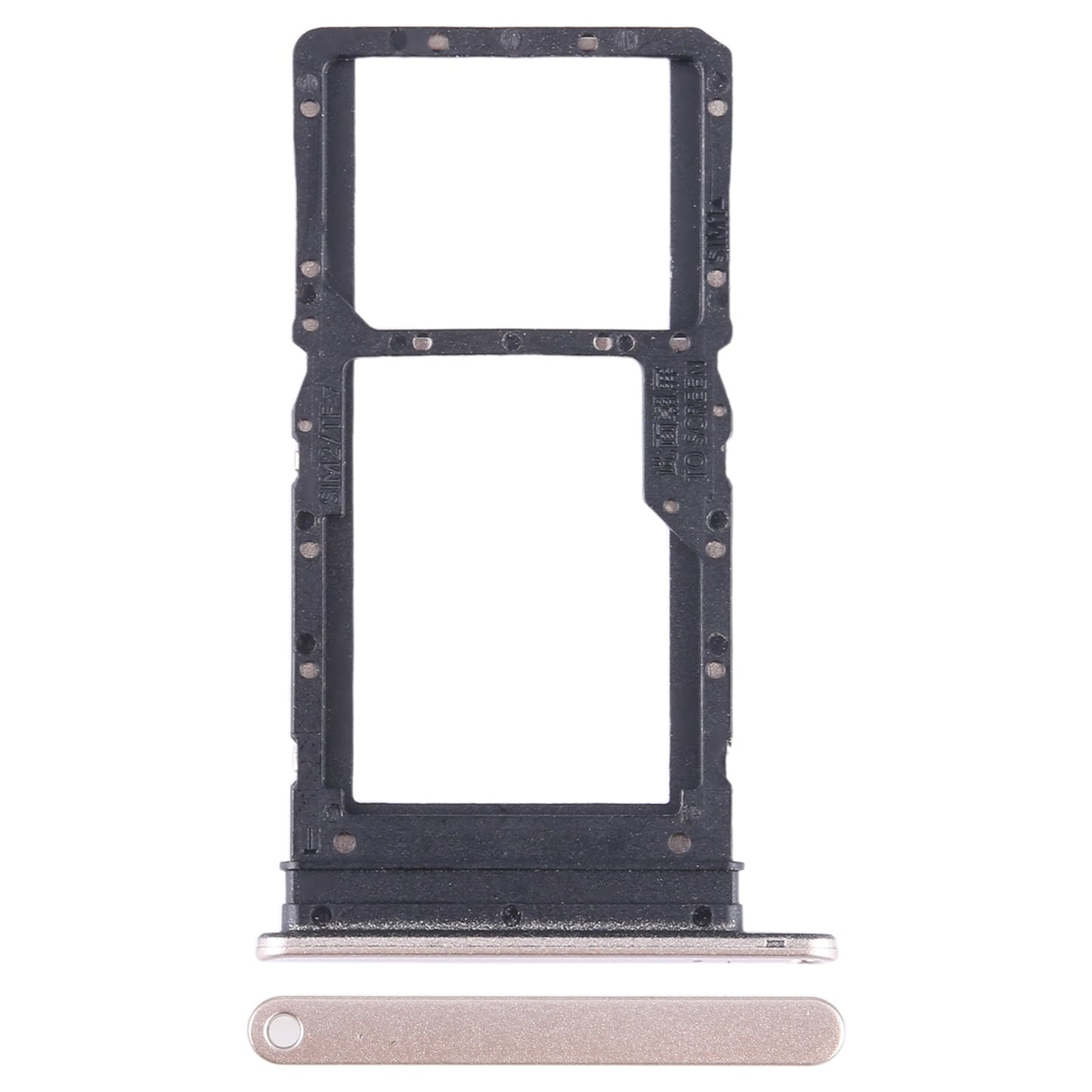 For Honor X7 SIM + SIM / Micro SD Card Tray (Gold)