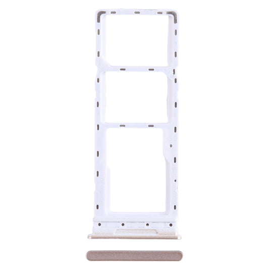 For Tecno Camon 18 P SIM Card Tray + SIM Card Tray + Micro SD Card Tray (Gold)