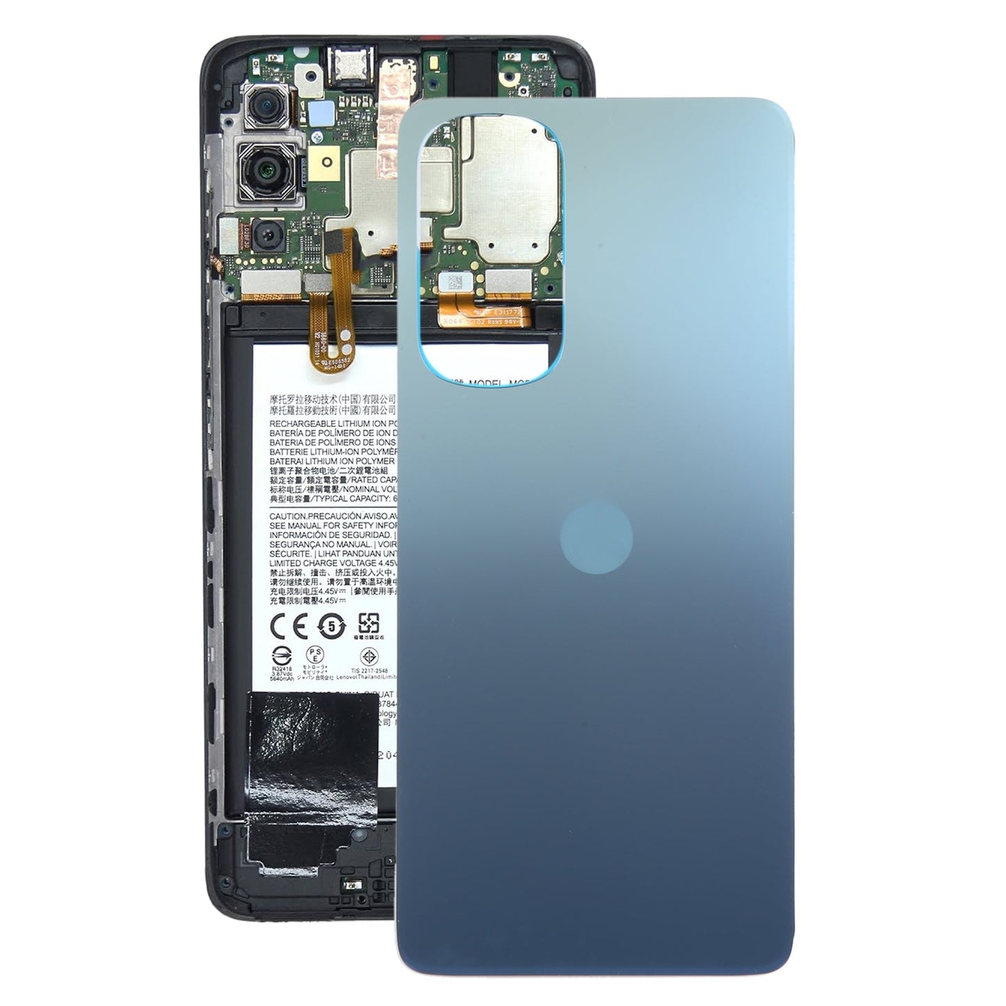 For Motorola Edge 30 Original Battery Back Cover(Blue)