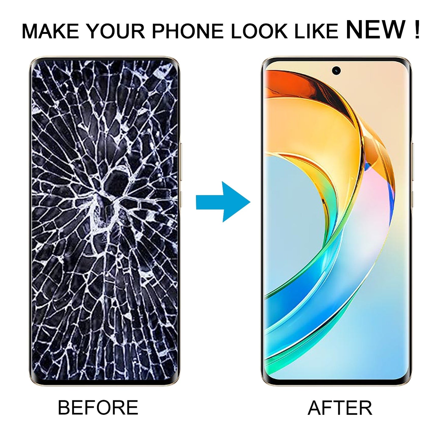 For Honor X9b Original LCD Screen Digitizer Full Assembly with Frame (Gold)