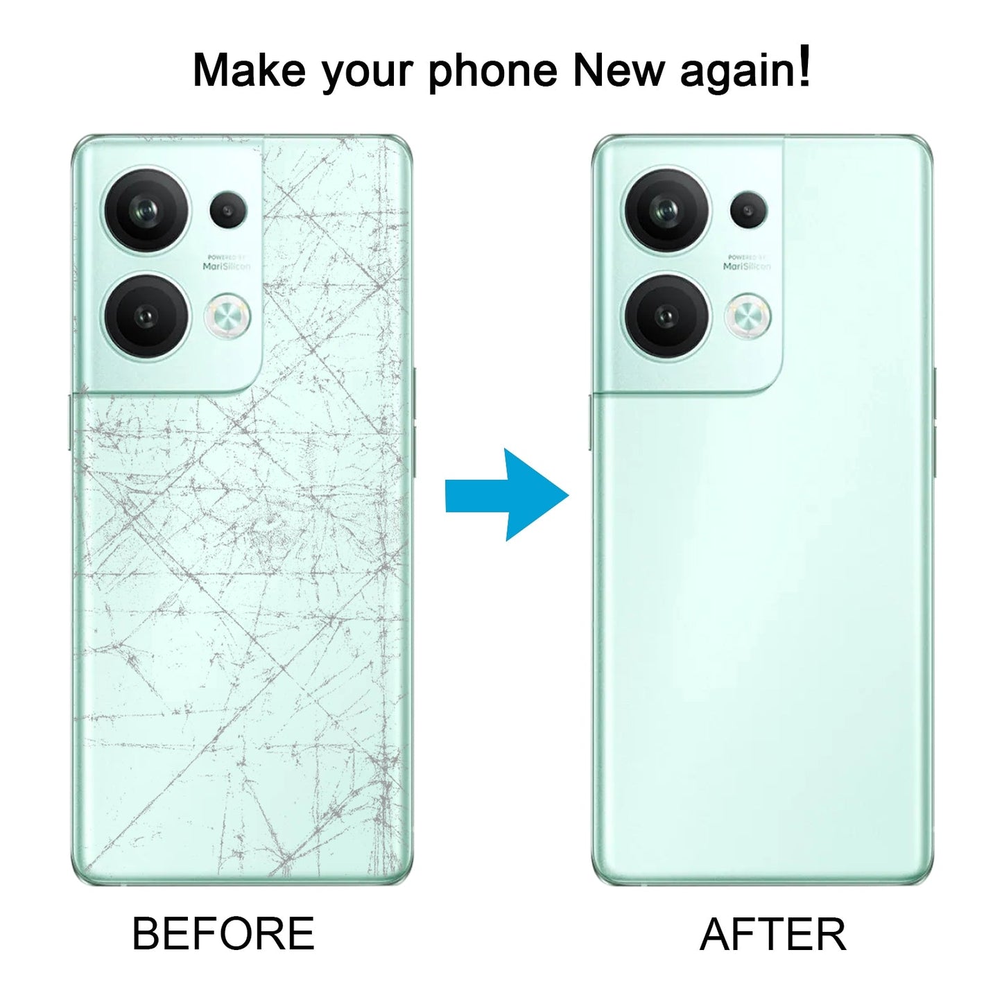 For OPPO Reno9 Pro+ Original Battery Back Cover with Camera Lens Cover(Blue)