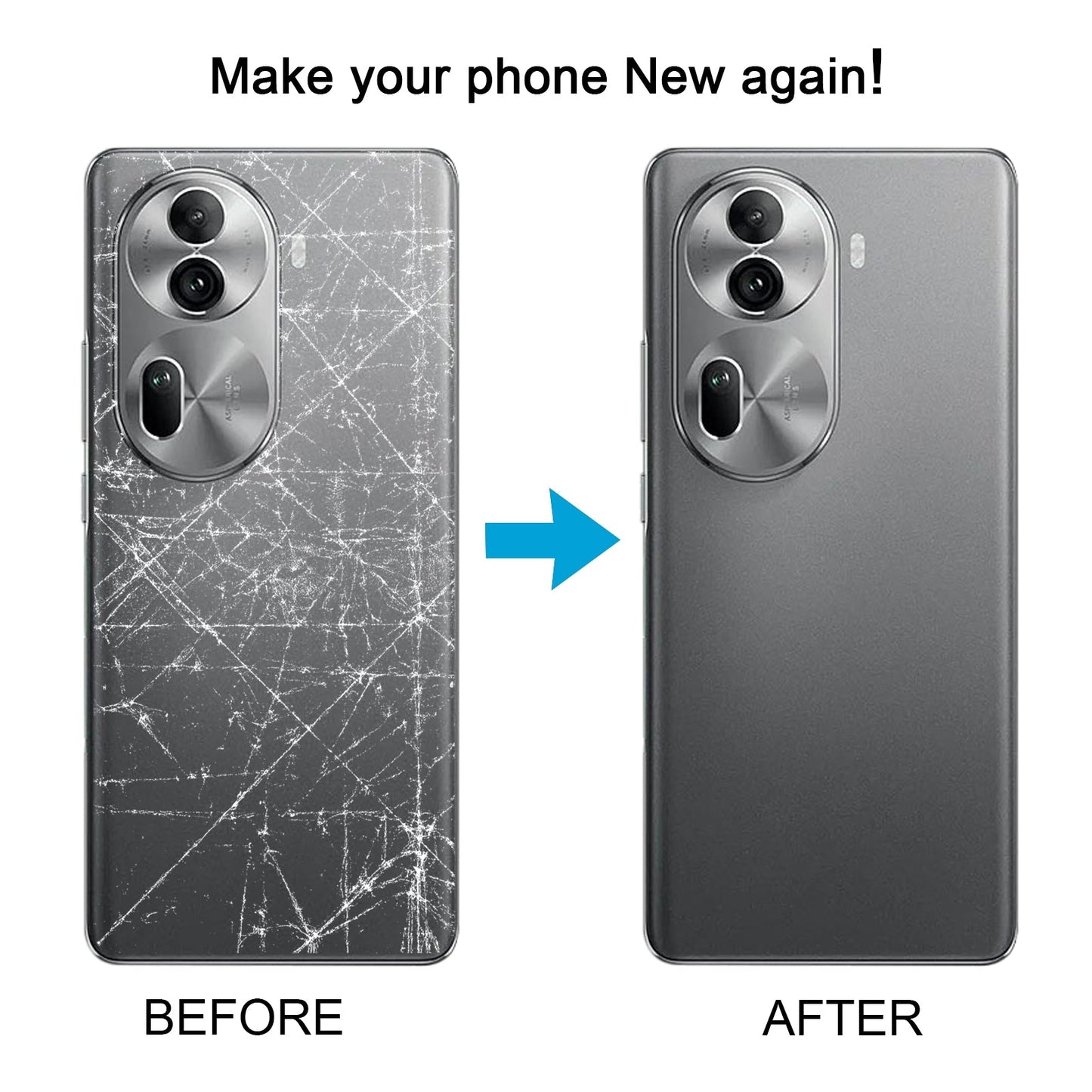 For OPPO Reno11 Pro 5G Original Battery Back Cover with Camera Lens Cover(Grey)