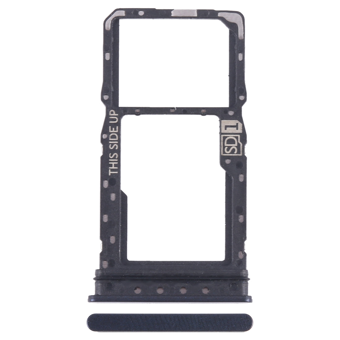 For Motorola Moto G 5G 2023 Original SIM Card Tray + Micro SD Card Tray (Black)