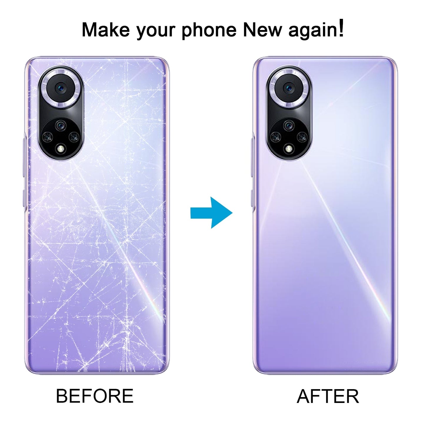 For Huawei Nova 9 Battery Back Cover with Camera Lens(Silver)
