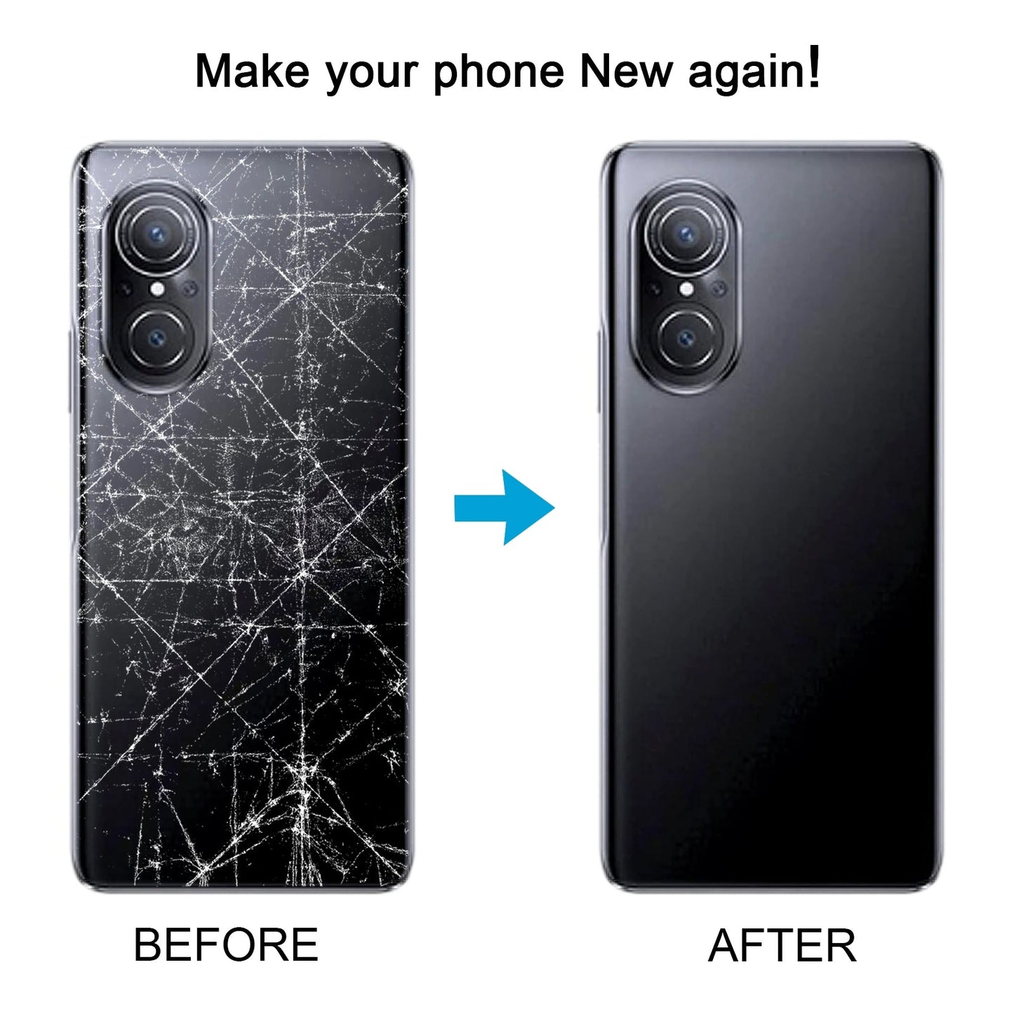 For Huawei Nova 9 SE Battery Back Cover with Camera Lens(Blue)