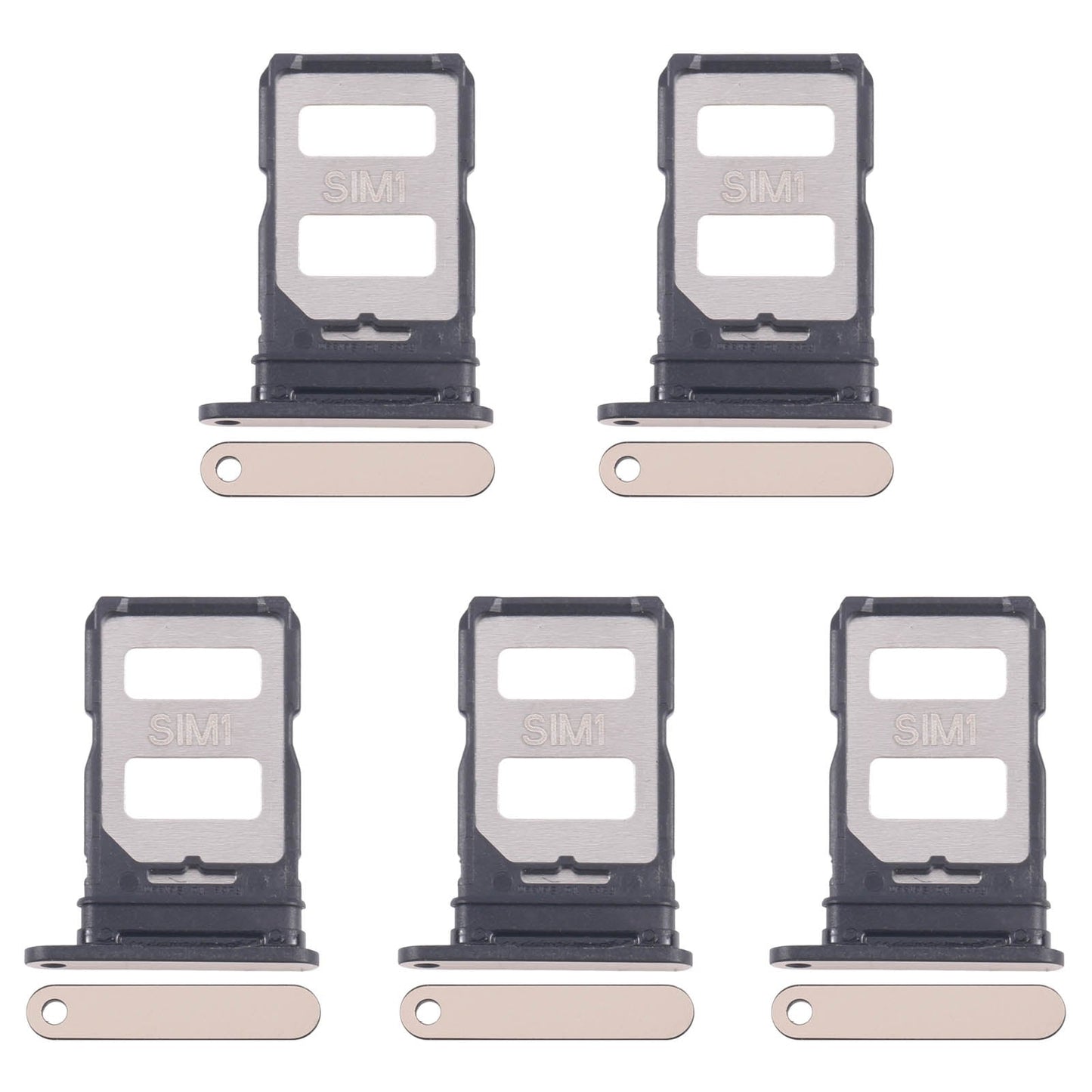 For Infinix Zero 30 4G X6731 5pcs SIM Card Tray + SIM Card Tray (Gold)