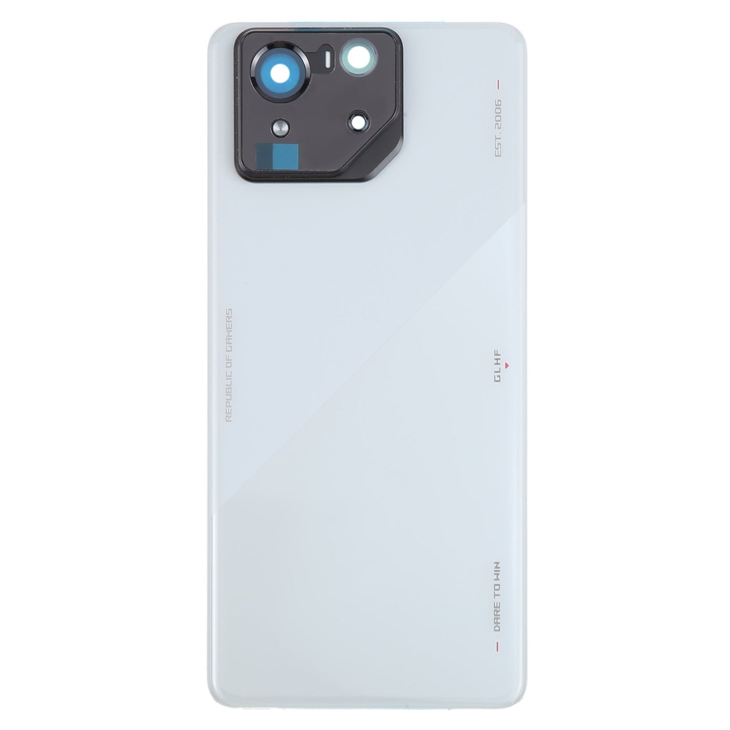For Asus ROG Phone 8 Pro AI2401 AI2401_A Global Original Glass Battery Back Cover with Camera Frame(Grey)
