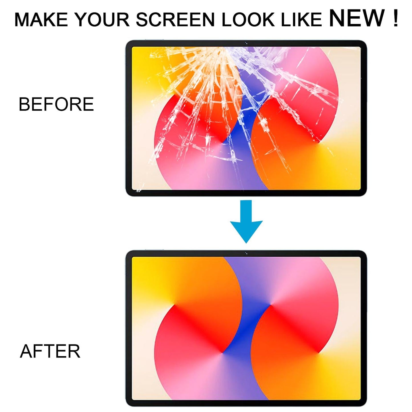 For Huawei MatePad SE 11 inch AGS6-W00 Front Screen Outer Glass Lens, Kids Version (Black)