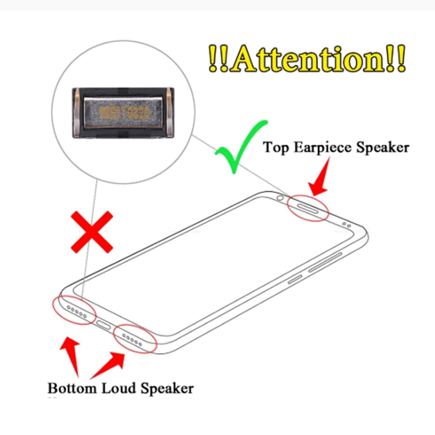 For OPPO Realme 5 Pro 10pcs Earpiece Speaker