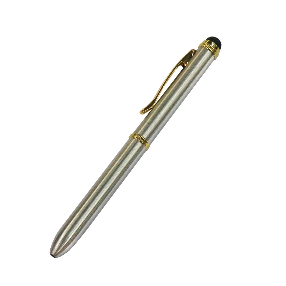 AT-13 Mobile Phone Touch Screen Handwriting Dual-purpose Pen with Black and Red Dual Core(Gold + Silver)