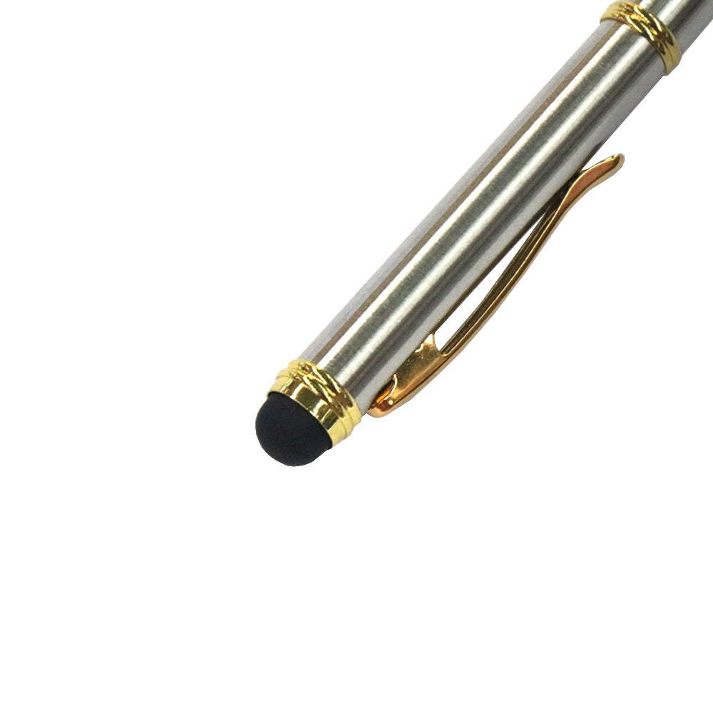 AT-13 Mobile Phone Touch Screen Handwriting Dual-purpose Pen with Black and Red Dual Core(Gold + Silver)