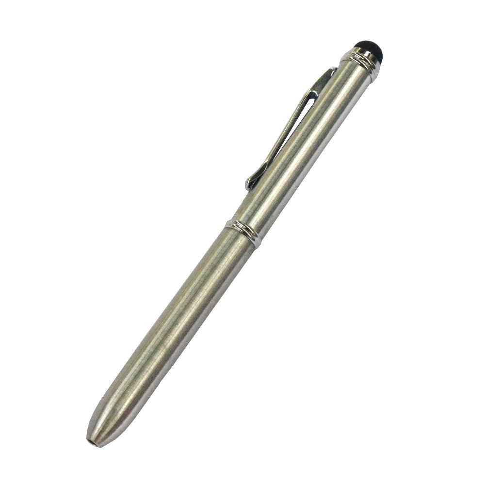 AT-13 Mobile Phone Touch Screen Handwriting Dual-purpose Pen with Black and Red Dual Core(Silver)