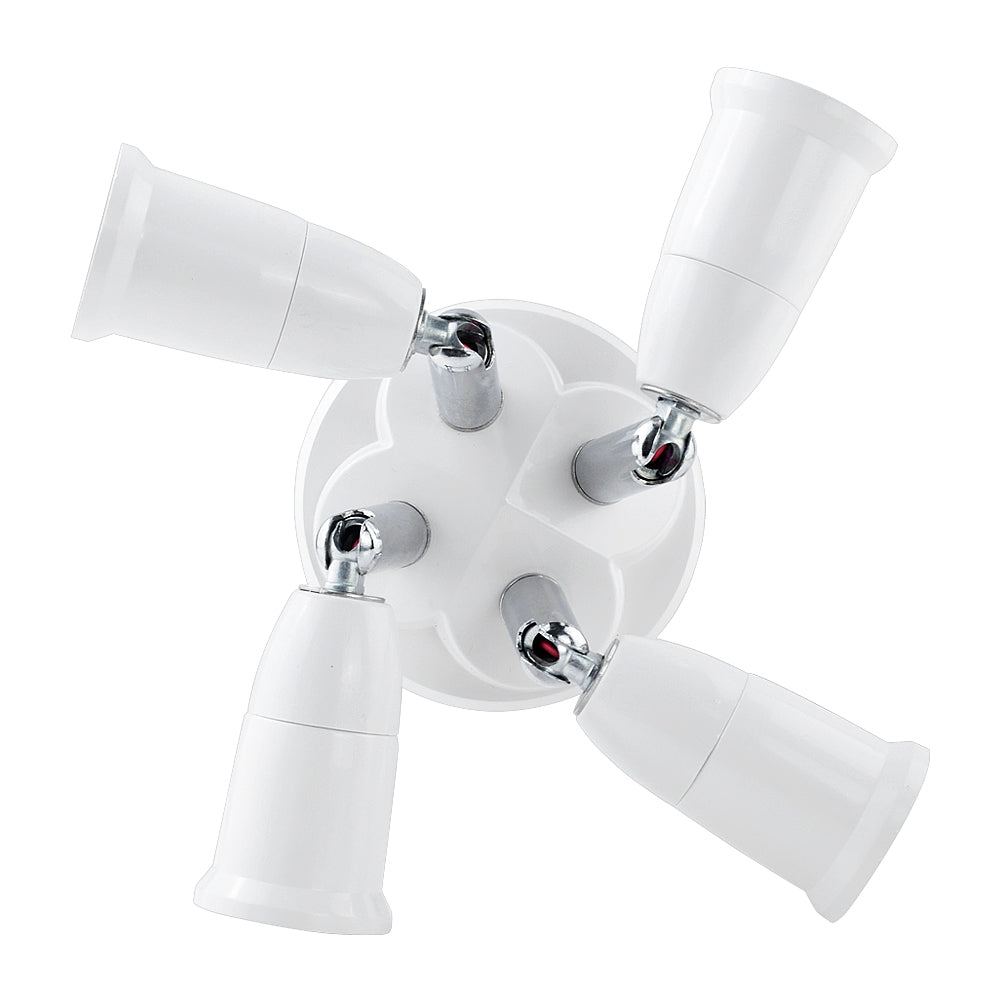 E27 to E27 Splitter Adjustable LED Light Bulb Holder Adapter Converter Socket Light Bulb Holder, type:5 In 1