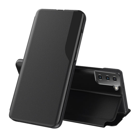 For Samsung Galaxy S21 5G Attraction Flip Holder Leather Phone Case(Black)