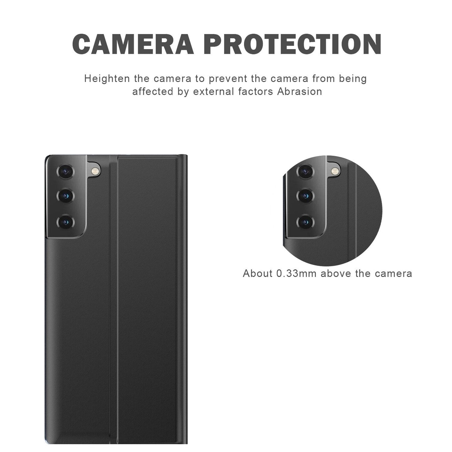 For Samsung Galaxy S21 FE Plain Texture Cloth Attraction Flip Holder Leather Phone Case(Silver)