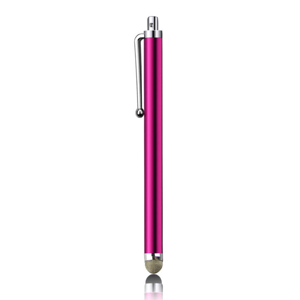AT-19 Silver Fiber Pen Tip Stylus Capacitive Pen Mobile Phone Tablet Universal Touch Pen(Rose Red)